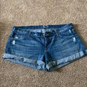 7 for all mankind denim shorts